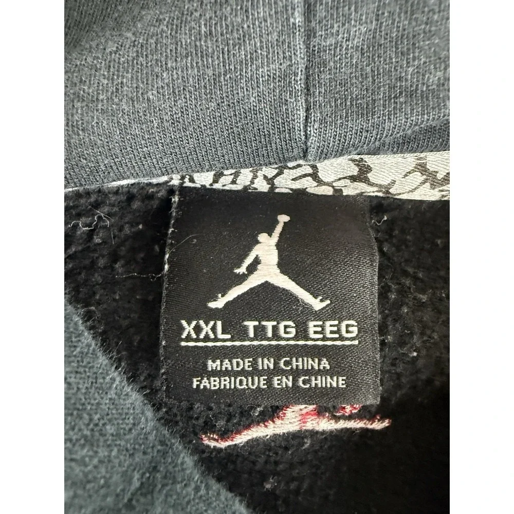 Nike Air Jordan Men's Flight Hoodie Pullover Size XXL‎ Black Y2K